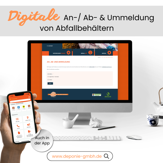 Digitale An-, Ab- und Ummeldung von Abfallbehältern