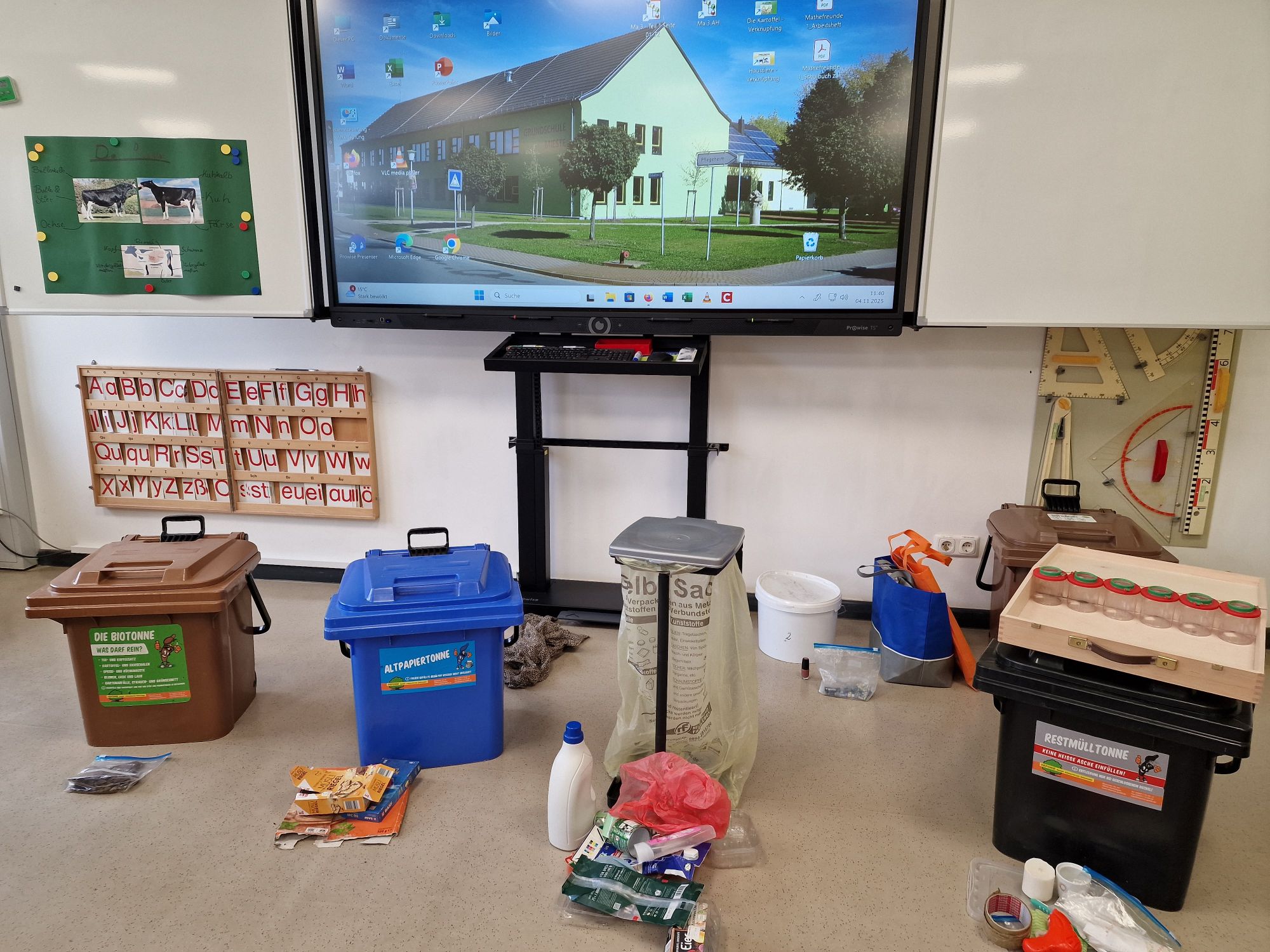 Besuch in der Grundschule Mieste – Thema Abfall und Mülltrennung