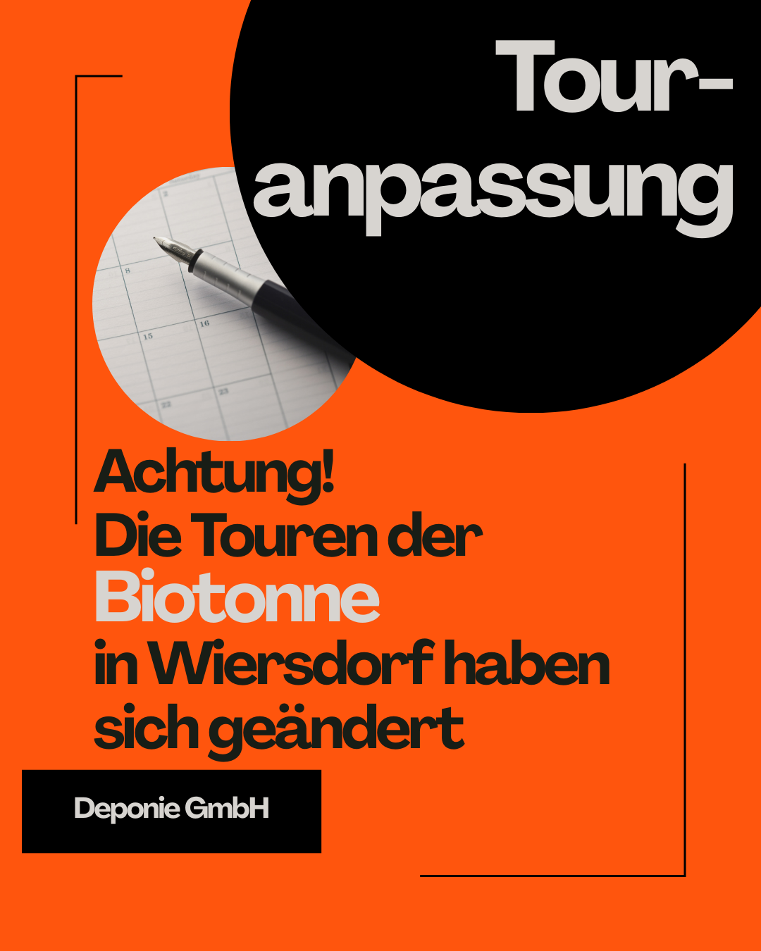 Touranpassung Biotonne in Wiersdorf