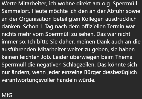 Ein großes Dankeschön