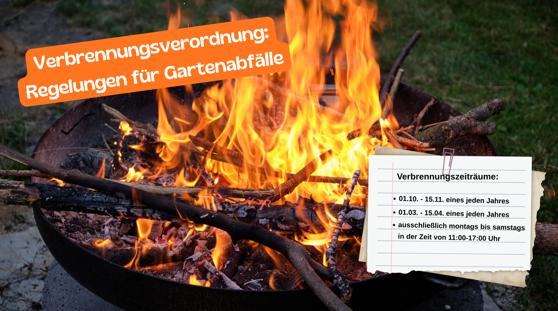 Verbrennen von Gartenabfällen